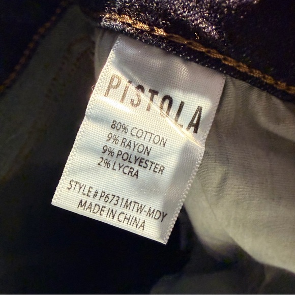 PISTOLA Women’s Size 29 Denim Jeans High Rise Ankle Straight Style Fit Stretch - Picture 12 of 13